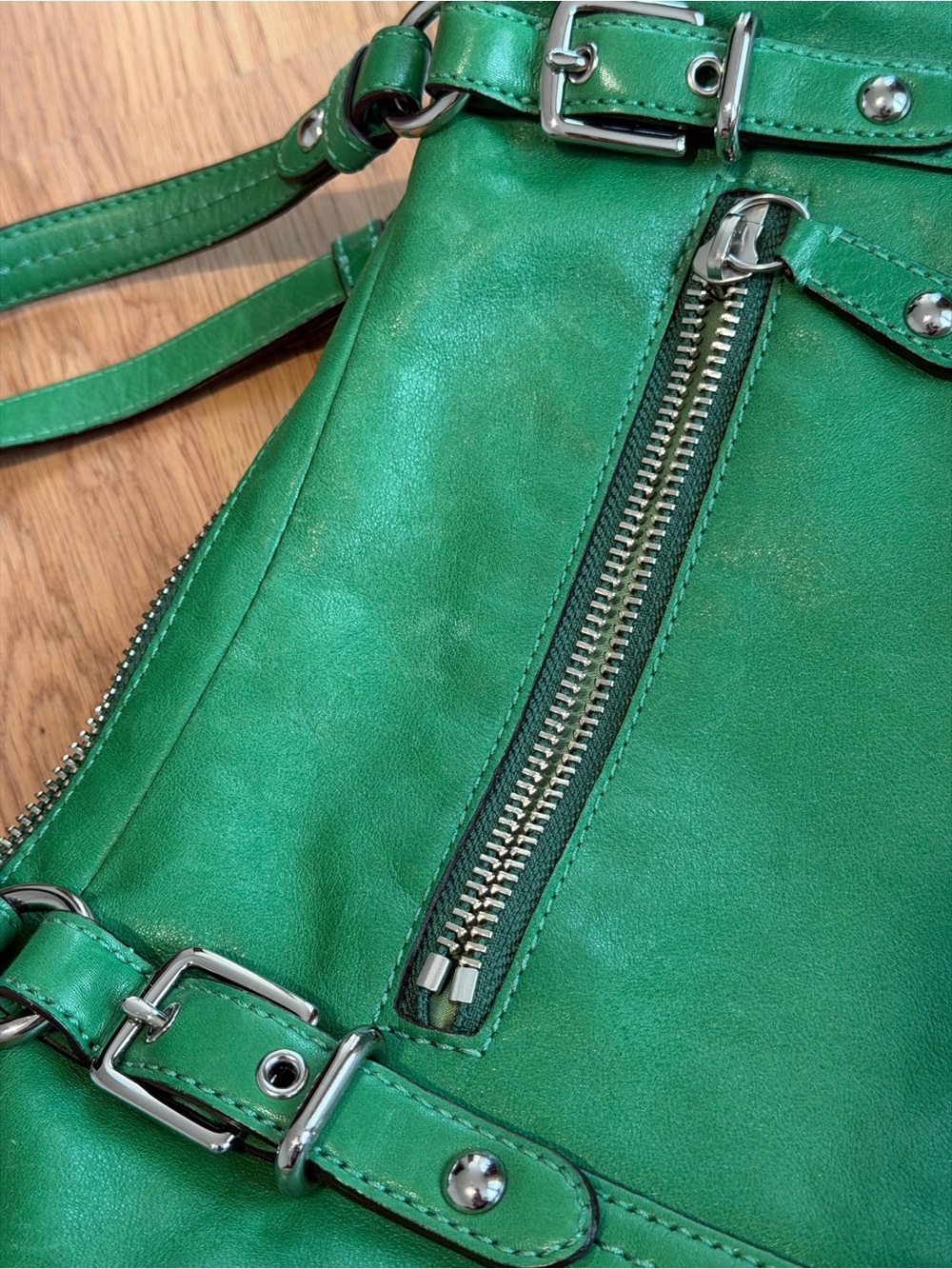 Coach Green Leather Crossbody Bag - Picture 10 of 11